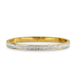 Bracciale Rigido Placcato Oro Giallo Con Strass [2aaf5784]