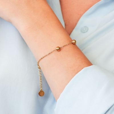 Bracciale placcato oro giallo con 3 boules [cf7fb5cc]