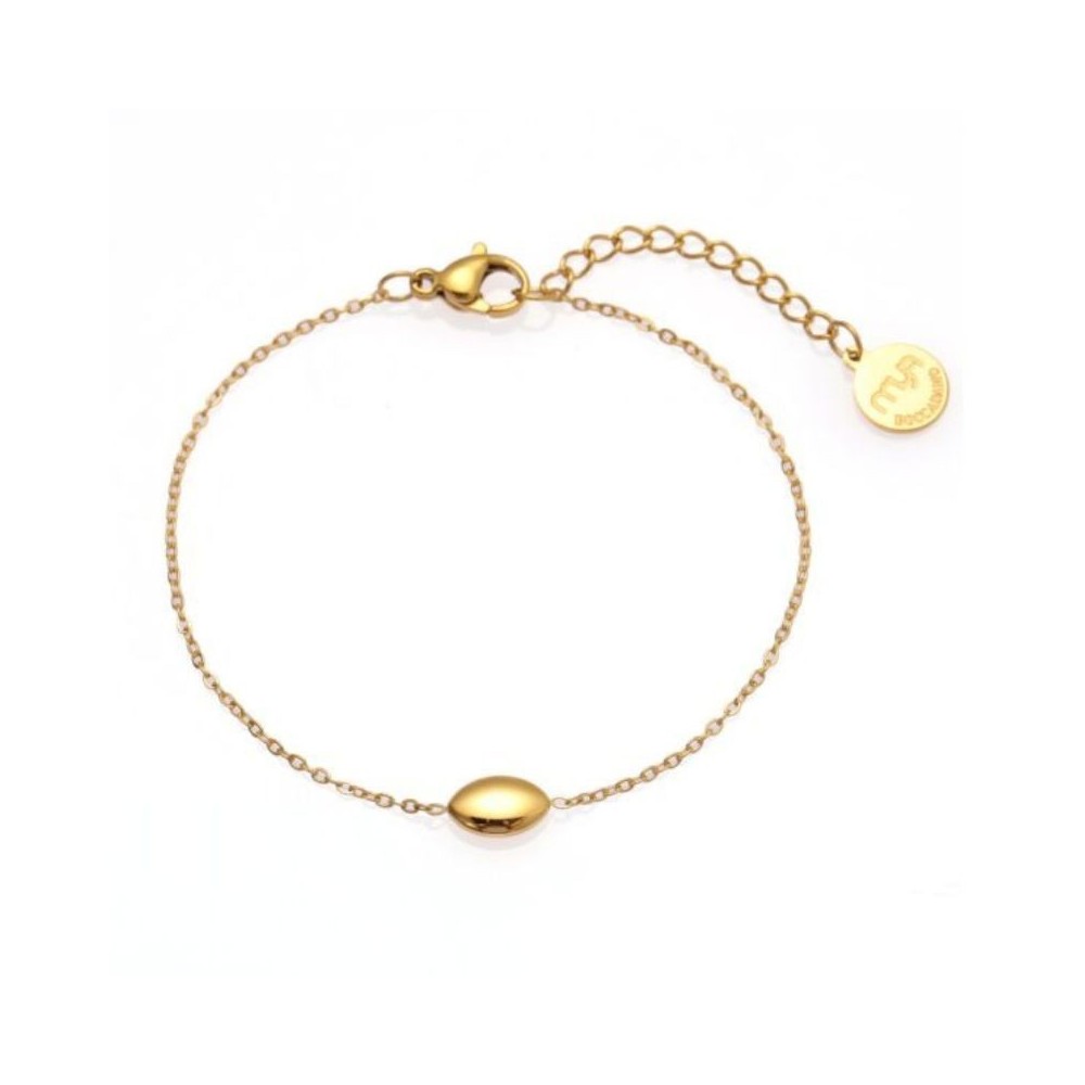 Bracciale placcato oro giallo con chicco di riso [a4dc51d0]