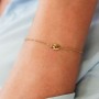 Bracciale placcato oro giallo con chicco di riso [7dfa12dd]