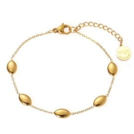 Bracciale placcato oro giallo con 5 chicchi di riso [2b22f902]