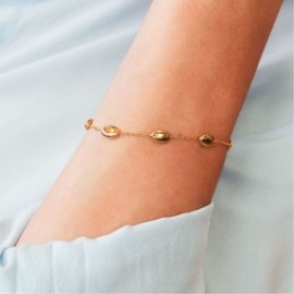 Bracciale placcato oro giallo con 5 chicchi di riso [f204ba0f]