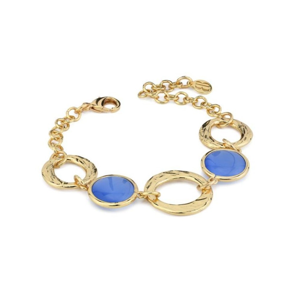 Bracciale placcato oro giallo con cristalli blu marino [29bb5c99]