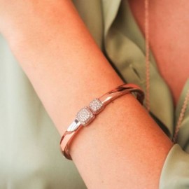 Bracciale rigido placcato oro rosa [e47d0d40]