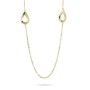 Collana lunga placcata oro giallo con moduli a goccia con pavè di zirconi [9e213145]
