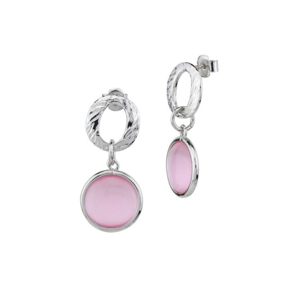 Orecchini pendenti con cristalli rosa [6d863df3]