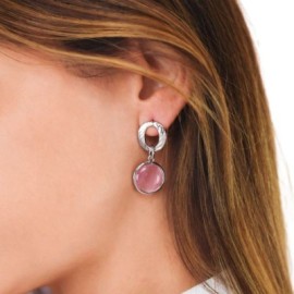 Orecchini pendenti con cristalli rosa [6d863df3]