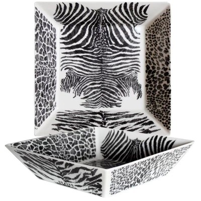 CIOTOLA QUADRATA GRANDE TEXTURE 23,5 CM - WILD SPIRIT [83e6ee5d]