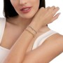 Bracciale in acciaio con catene e cristalli bianchi Kidult [969c6276]