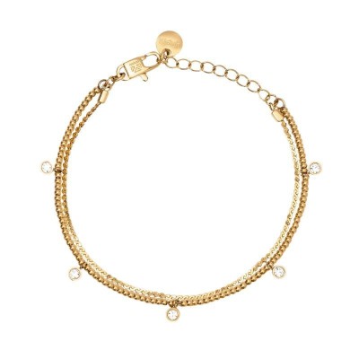 Bracciale dorato con catene e cristalli Kidult [65353771]