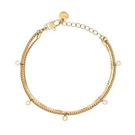 Bracciale dorato con catene e cristalli Kidult [65353771]