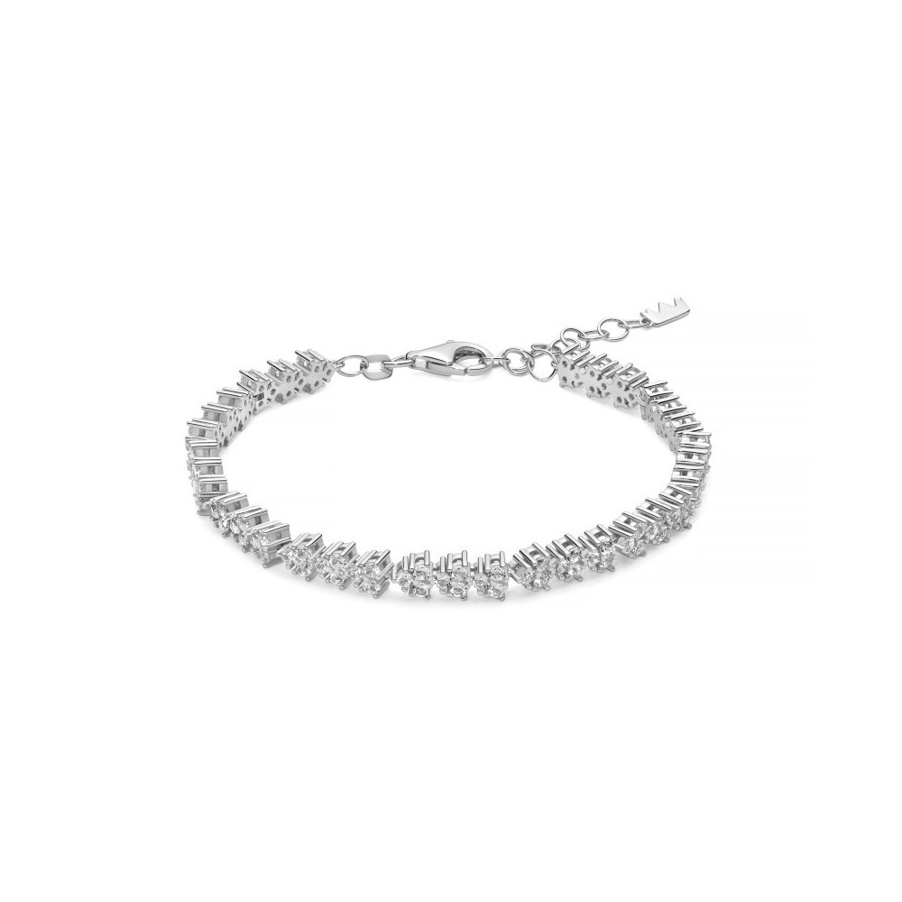 Bracciale Unica Neve con topazi bianchi e argento [f02c1ade]