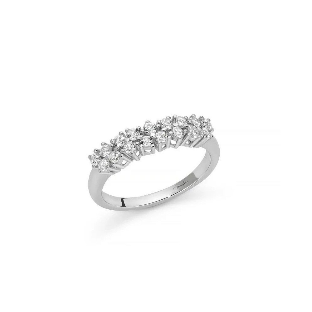 Anello Unica Neve con topazi bianchi in argento [d4a98266]