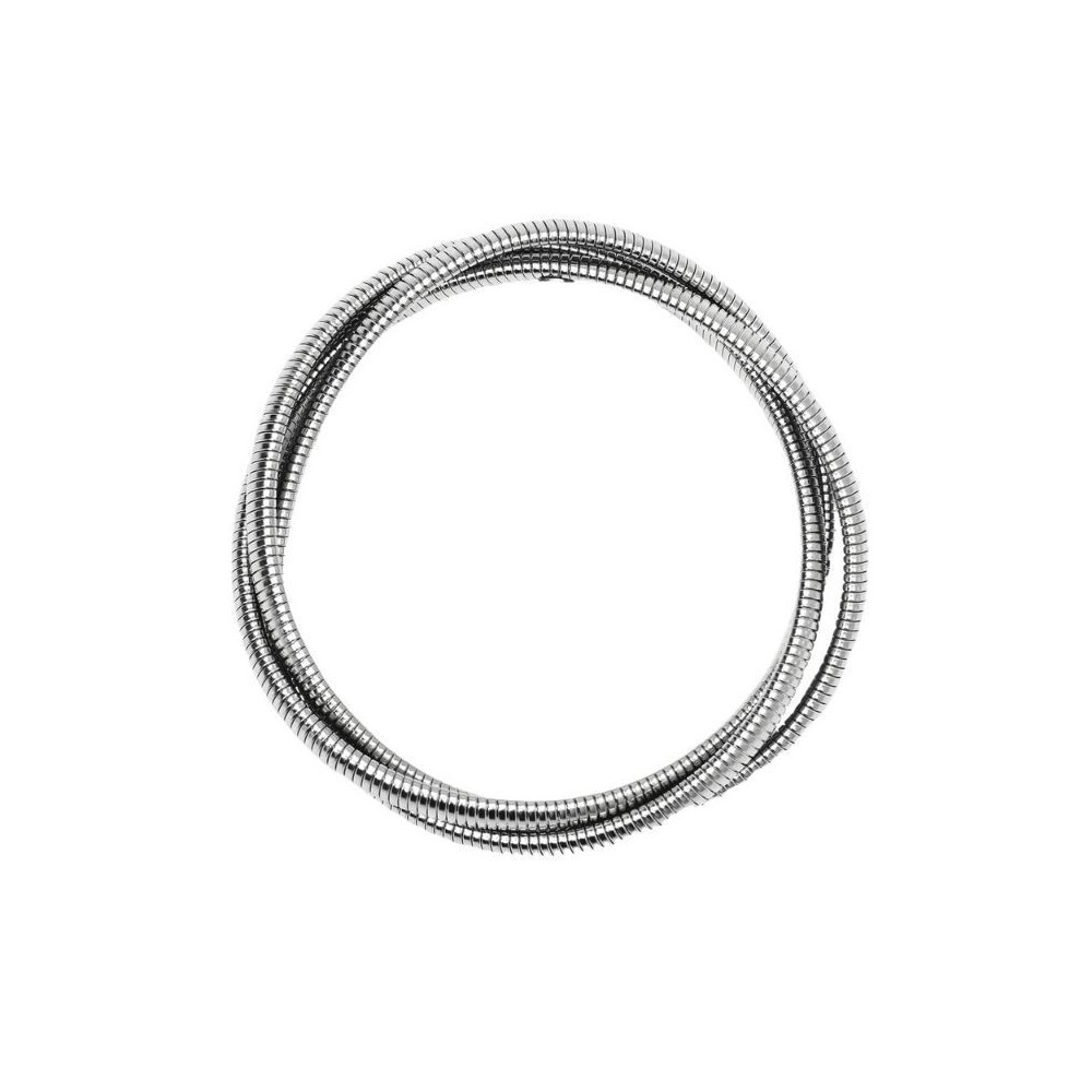 Bracciale tubogas intrecciato in acciaio argentato Kidult [ce1d38aa]