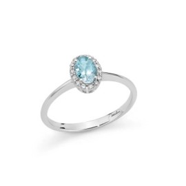 Anello Acquamarina e Diamanti [5d634e67]