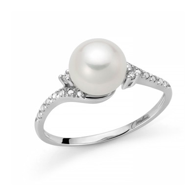 Anello Perla e Diamanti [ad249894]
