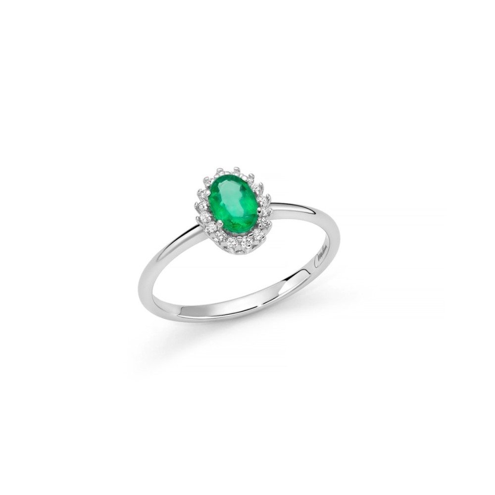 Anello Smeraldo e Diamanti [2d1b01be]