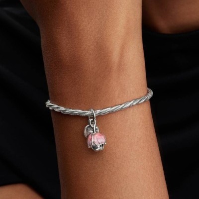 Charm Pendente Fiore Thank you [2efb2b1f]