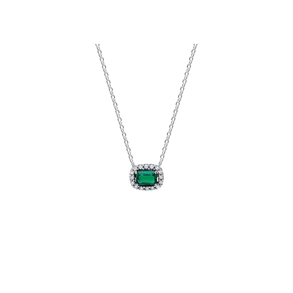 Collana Punto Luce Rettangolo Verde [7d6f35bc]