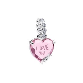 Charm Pendente Cuore Rosa Ti Voglio Bene Mamma [370be5d5]