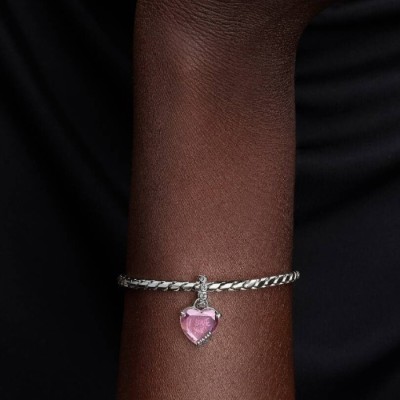 Charm Pendente Cuore Rosa Ti Voglio Bene Mamma [ee2da6d8]