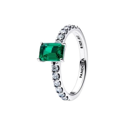 Anello Taglio Baguette Verde [80918809]