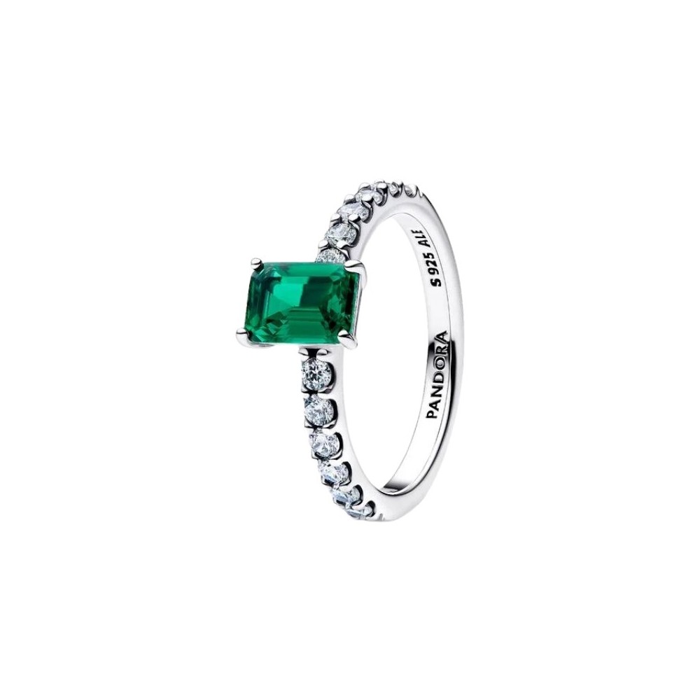 Anello Taglio Baguette Verde [80918809]