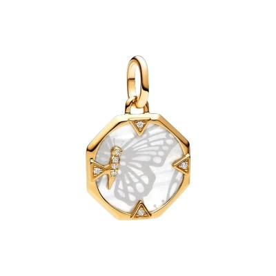 Charm Medallion Pearlescent Butterfly Pandora ME [0476d960]