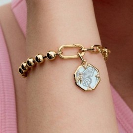 Charm Medallion Pearlescent Butterfly Pandora ME [0476d960]