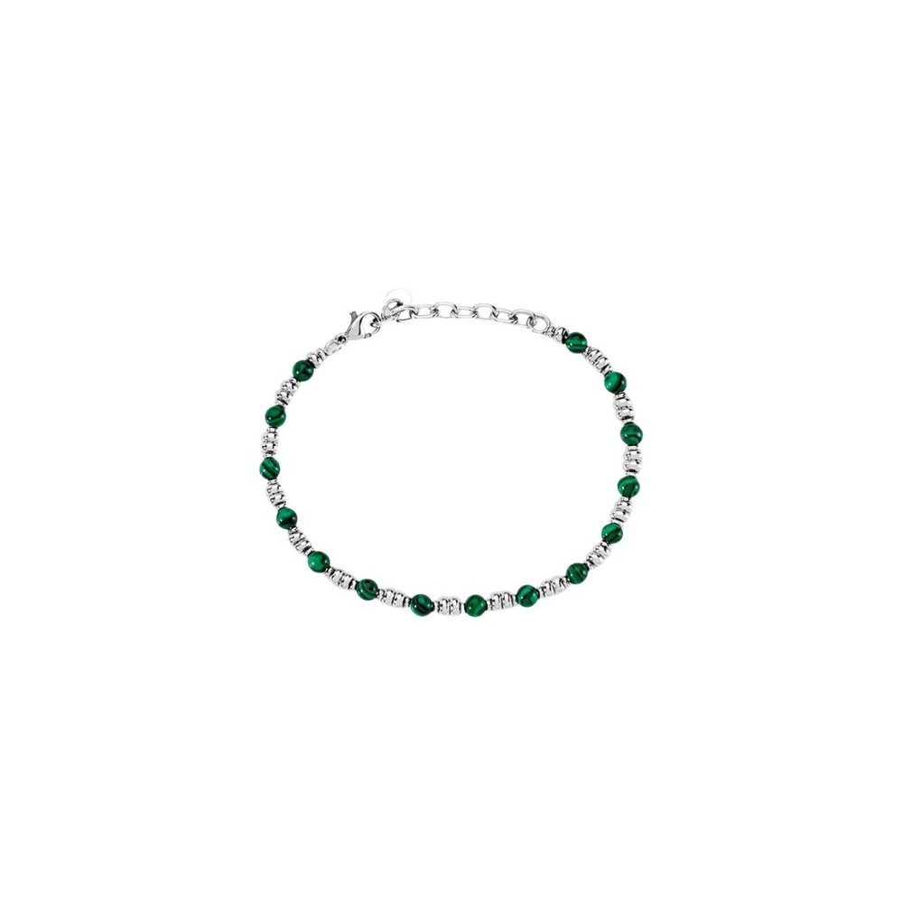 Bracciale Man Code Acciaio Malachite [df5194d9]