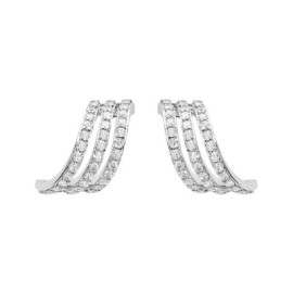 Orecchini A Cerchio Silver Shine Argento Rodiato Cubic Zirconia [12999cb1]