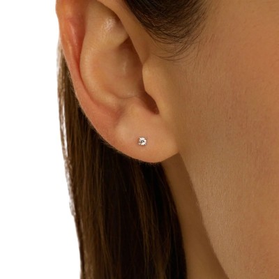 Orecchini Lobo Punto Luce Silver Elegance Argento Rodiato Cubic Zirconia [8b6b7ac3]