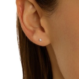 Orecchini Lobo Punto Luce Silver Elegance Argento Rodiato Cubic Zirconia [524d39ce]