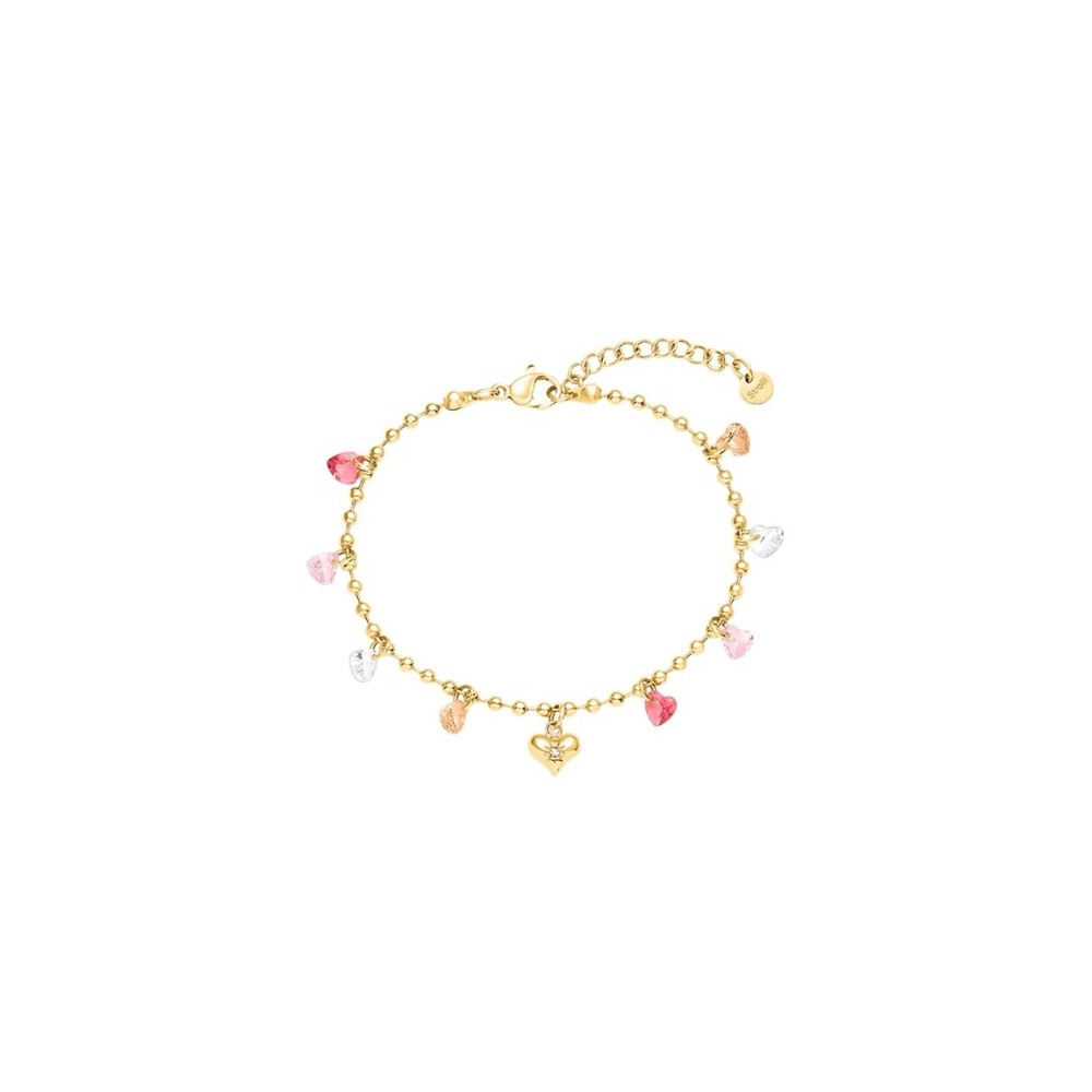 Bracciale Radiance Acciaio Dorato Cristallo [f9653615]