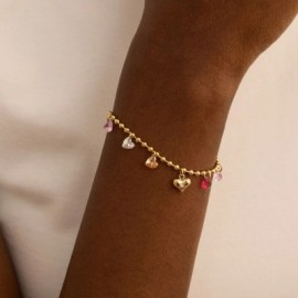 Bracciale Radiance Acciaio Dorato Cristallo [f9653615]