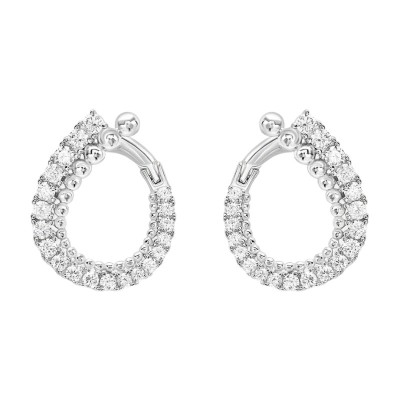Orecchini Lobo Silver Shine Argento Rodiato Cubic Zirconia [27538d61]
