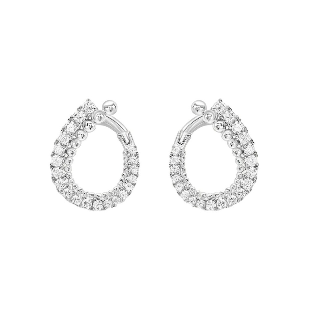 Orecchini Lobo Silver Shine Argento Rodiato Cubic Zirconia [27538d61]