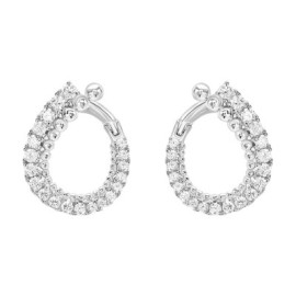 Orecchini Lobo Silver Shine Argento Rodiato Cubic Zirconia [27538d61]