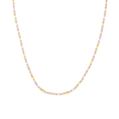 Collana Tennis Romantic Shine Ottone Rosa Cristallo [68f64897]