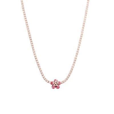 Collana Romantic Shine Ottone Rosa Cristallo [98fa96b3]