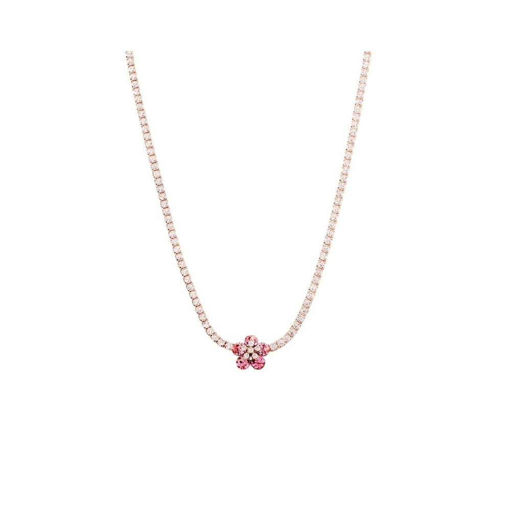 Collana Romantic Shine Ottone Rosa Cristallo [98fa96b3]