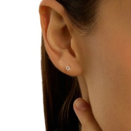 Orecchini Lobo Punto Luce Bon Ton Oro Giallo Cubic Zirconia [518b25d5]