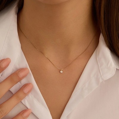 Collana Punto Luce Claire Oro Giallo Cubic Zirconia [2f8e6c71]