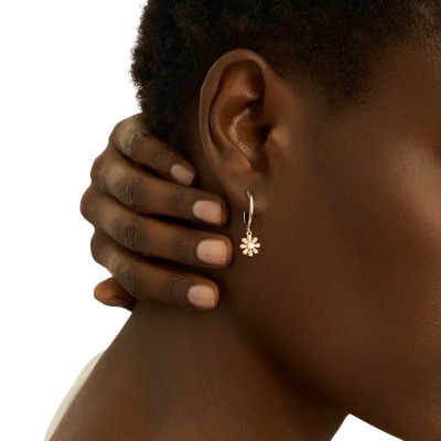 Orecchini A Cerchio Silver Moments Argento Bicolore Bianco - Rosa Cubic Zirconia [3874cccc]