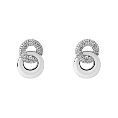 Orecchini Lobo Silver Shine Argento Rodiato Cubic Zirconia [8e6d5627]