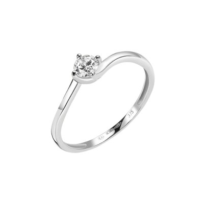 Anello Solitario Claire Oro Bianco Cubic Zirconia [76fa981a]