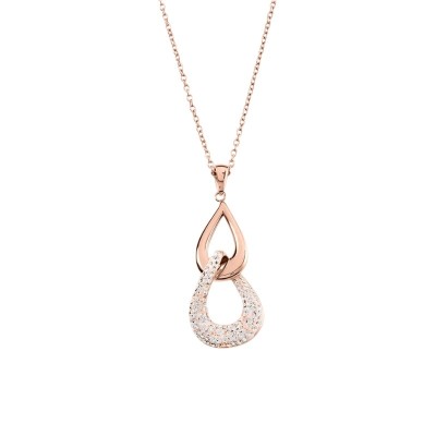 Collana Aura Acciaio Rosa Cristallo [8e8321fc]