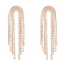 Orecchini Pendenti Romantic Shine Ottone Rosa Cristallo [8a1145b7]