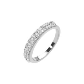 Anello Fascia Aura Acciaio Cristallo [669aa78e]