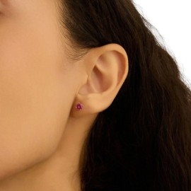 Orecchini Lobo Punto Luce Silver Rainbow Argento Rosa Cubic Zirconia [0fcbb74a]